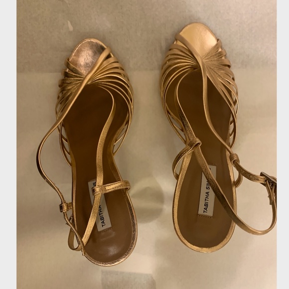 Tabitha Simmons Jazz Sandals; Rose Gold, Sz 37.5 - Picture 4 of 5
